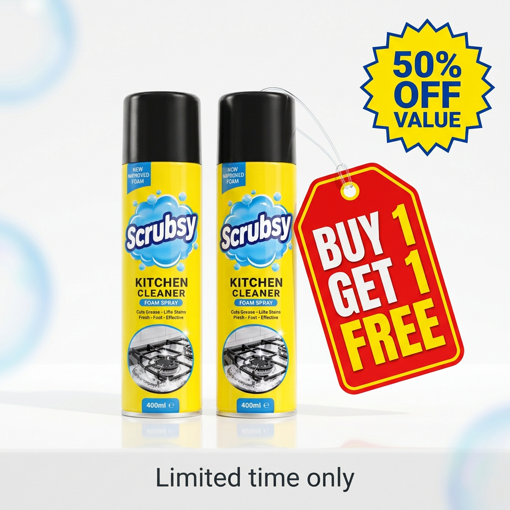 India's #1 Foam-Based Complete Kitchen Cleaner & Disinfectant [Buy 1 get 1 Free]