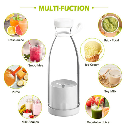 Portable Mini Blender for Fresh Juice - USB Rechargeable Personal Smoothie Maker