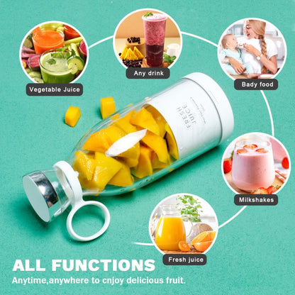 Portable Mini Blender for Fresh Juice - USB Rechargeable Personal Smoothie Maker