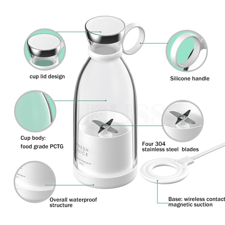 Portable Mini Blender for Fresh Juice - USB Rechargeable Personal Smoothie Maker